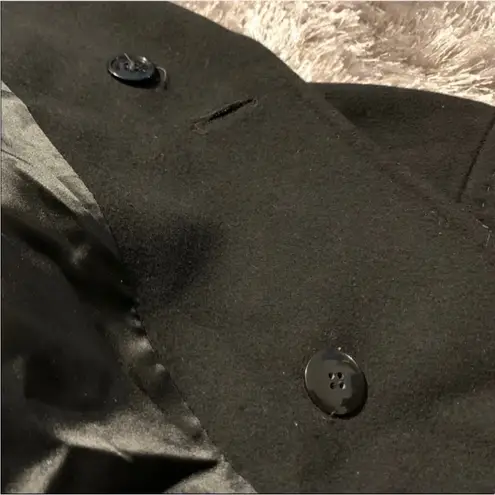 Fleurette Double Breasted Peacoat Black Size 14