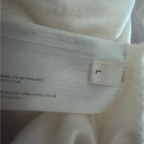 SuiStudio Merino wool short sleeves crewneck sweater L feminine minimalist Size L