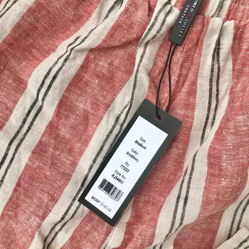 Romeo + Juliet Couture Pink Striped Linen Jumpsuit - Image 7