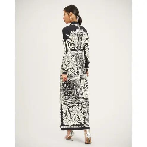 La DoubleJ Halle Dress In Mix Tiles Placée Black Envers Satin Size Small