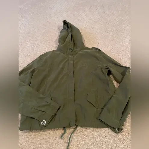 Brandy Melville Army Green Zip Up Hoodie Jacket Bin 194