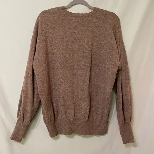 Ella Moss Womens Maggie Brown Crew Neck Sweater Womens XL Heathered Fall Casual