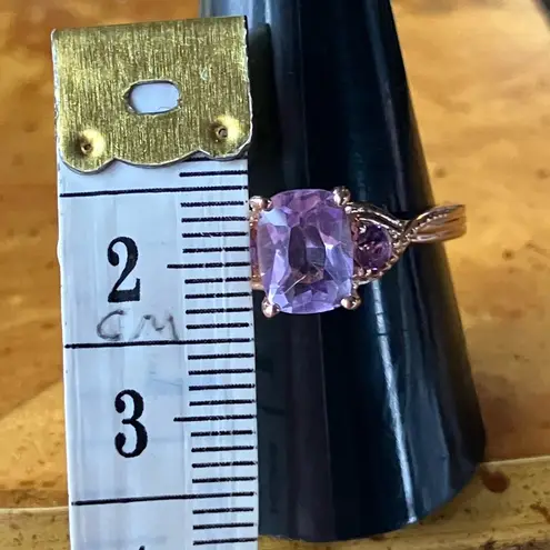 Rose de France Amethyst Sterling Silver Ring Size 10