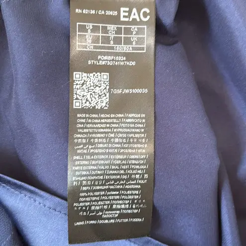 Marciano Midnight Blue Sequin Mini Shift Dress V Neck Formal Floral Size Small