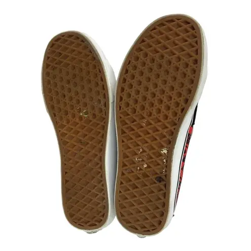 Vans  Sk8-Hi Logo Flame Black Canvas Lace-up High Top Casual Sneakers Shoes Sz 8