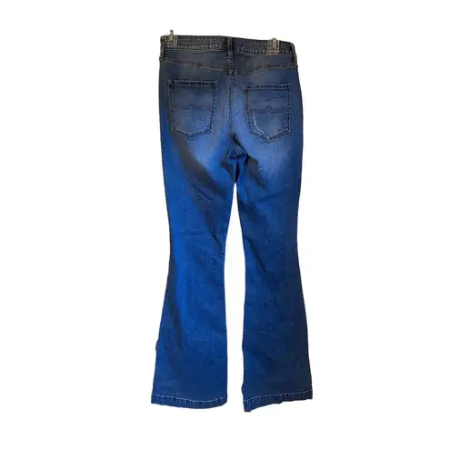 Arizona Jeans Womens Distressed Bootcut Denim Pants With Faded Detailing Size 6