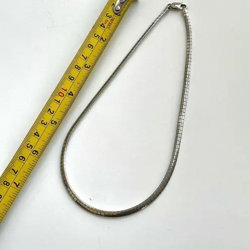 Sterling silver omega chain necklace Silver