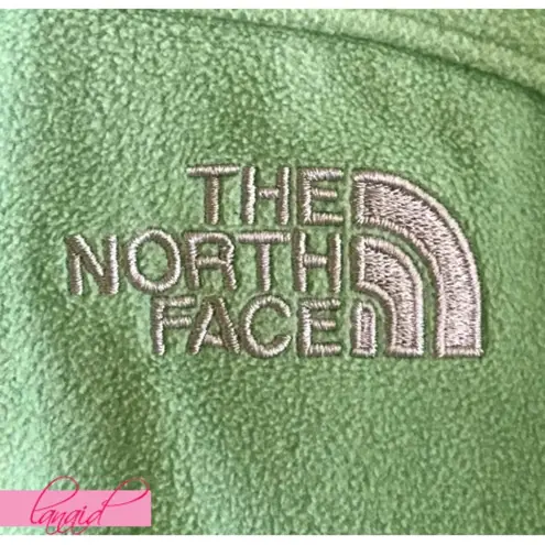 The North Face TKA 100 Full Zip Fleece Jacket Lime Green Fuzzy Teddy Warm Coat