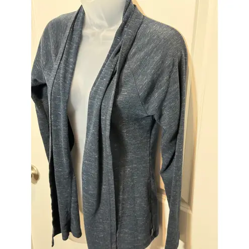 Eddie Bauer  Women's Heathered Charcoal Knit Cardigan Sweater Small Grey Work
