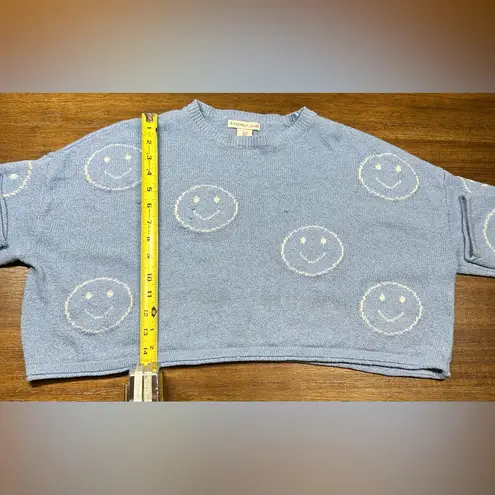 Sincerely Jules Size S Blue 2 Piece Smiley Cropped Sweater & Wide Leg Pants - Image 5