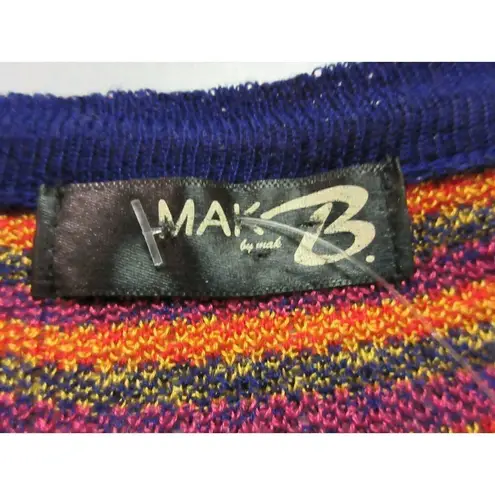 MAK B BY MAK LONG MULTI COLOR CARDIGAN SWEATER SIZE SMALL