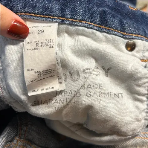 MOUSSY Vintage Comfort Glendele Skinny Jean Distressed Raw Hem Size 29 Blue