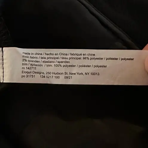 Eloquii Black Dress Shorts Four Button Closure Pockets Polyester Spandex Size 28