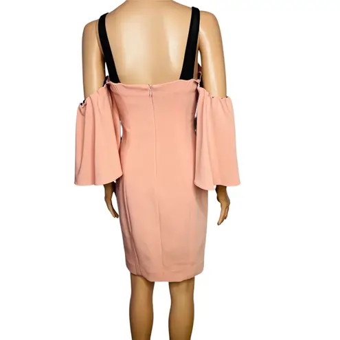 Cinq à Sept Cinq a Sept Bloom Monroe Mini Dress size 6 sheath off the shoulder blush pink