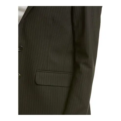 The Kooples Women’s Black striped wool-blend fitted single breasted suit jacket