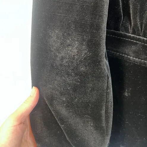 Act III Black Velvet Velour Button Front Feminine Boho Hippie Gypsy Jacket Sz MD Size M