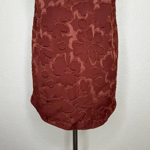 Wilfred Aritzia Silk Blend Rusty Red Sevres Blouse Top