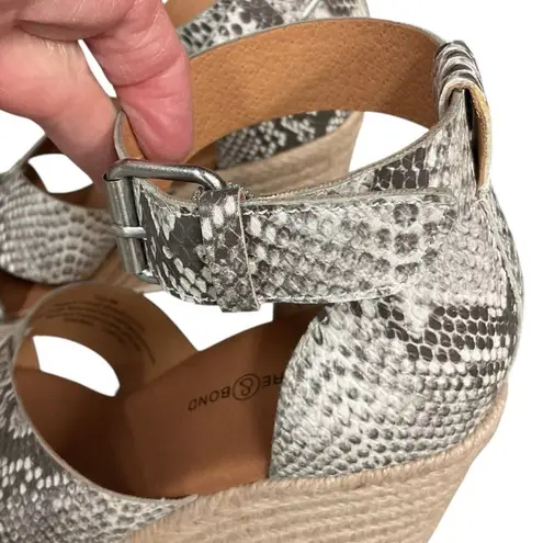 Treasure & Bond Poppy Snake Espadrille Wedge Heels Sandals Size 6M Ankle Strap
