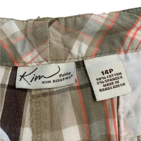 kim rogers Plaid golf bermuda shorts 14P