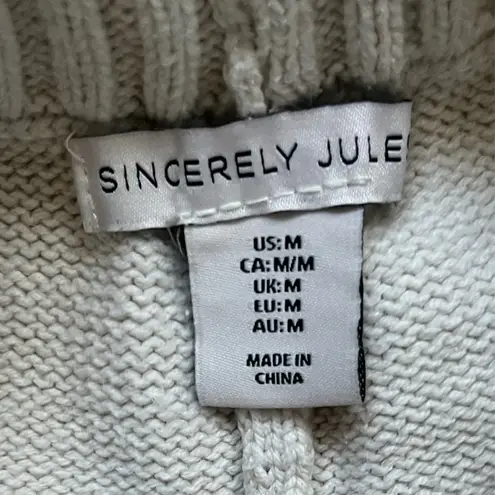 Sincerely Jules Cream Matching Cardigan Cropped Sweater Set Cozy Warm Winter M Size M