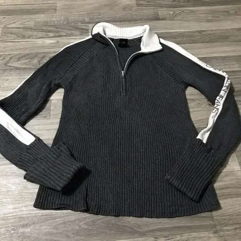 🌿Calvin Klein Jeans Grey Cotton Sweater; Medium Gray