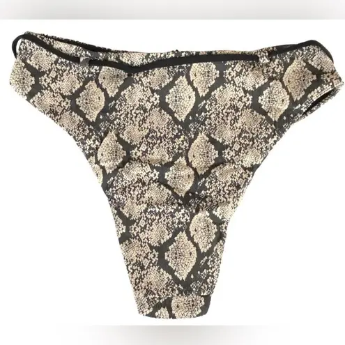 ANDIE NWT -  Swim ‘Riviera High Waisted’ Belted Bikini Bottom | Black Snakeskin