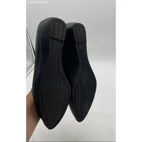 Adrienne Vittadini Black Black Suede Slip-On Flats - Size 9W