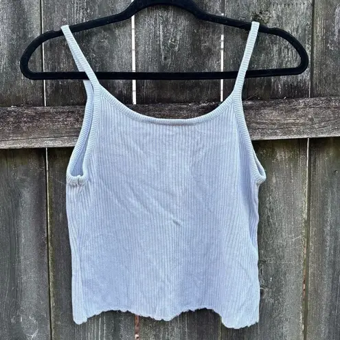 Y2K Gas Great American Sweater Tank Large Blue