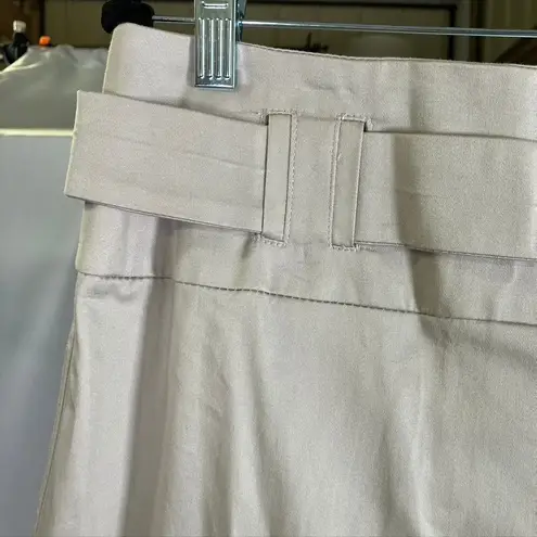 Promod Beige Pencil Skirt Women Size EU 42 UK 14 Belted Business Career Tan Size L