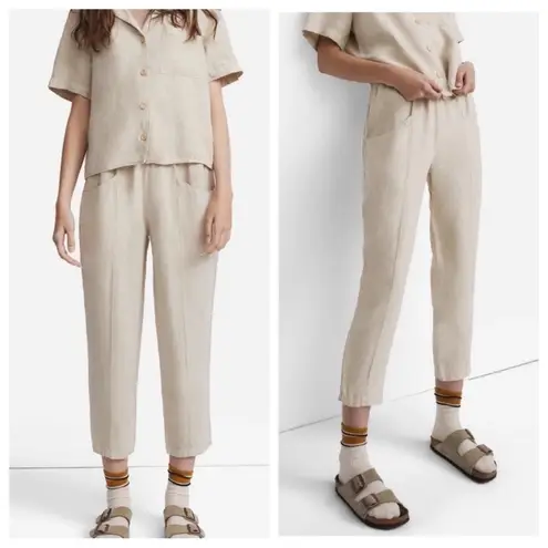 Mate the Label NEW NWT Willow 100% Linen High Waisted Pant in Natural