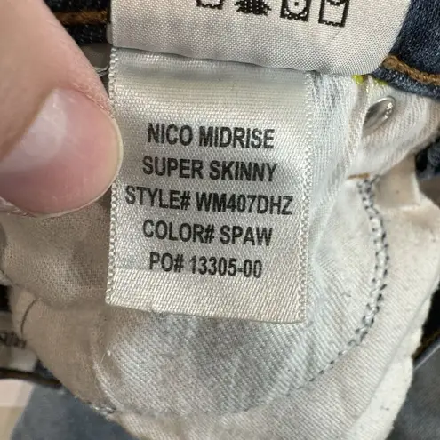 Hudson NICO MIDRISE SHREDDED SUPER SKINNY JEANS WOMENS SIZE 26