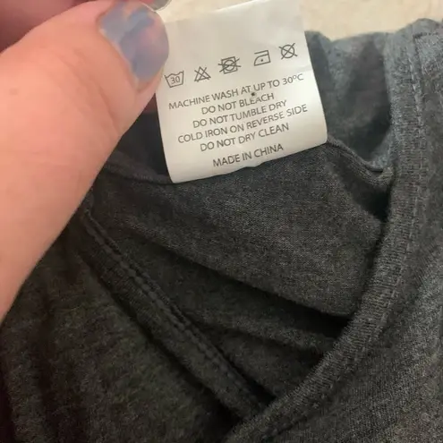 Zyia womens medium gray lounge jumpsuit long sleeve tie waist relaxed cute athle