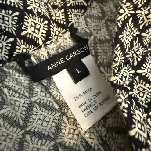 Anne Carson Black/cream/red pull on pants