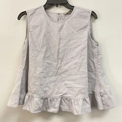 Charlie Paige Womens S Linen Blend Button Sleeveless Top Lagenlook Open Back