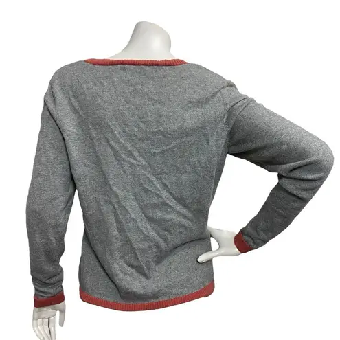 Proenza Schouler For Target Gray L Button Down VNeck Long Sleeve Cashmere Blend