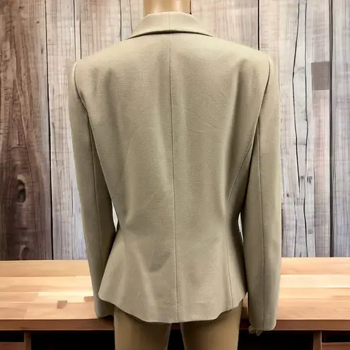 Antonio Melani  One Button Faux Pocket Blazer Jacket Khaki Tan Womens 6