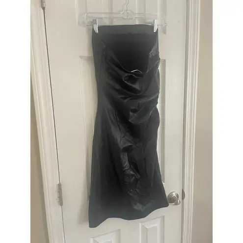 Susana Monaco Strapless Black Spandex tube mini dress w/ Side Zipper, A73