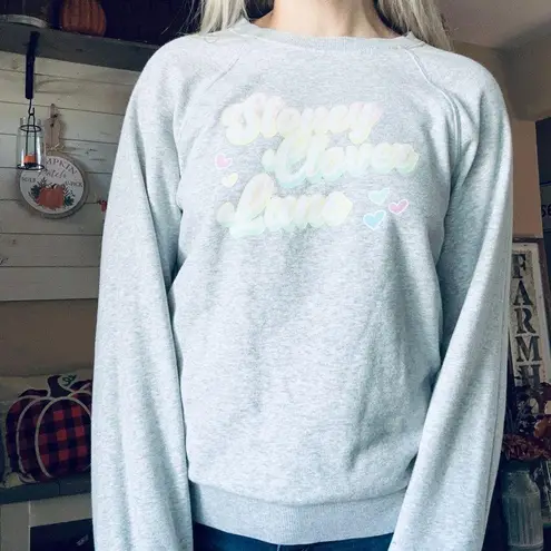 Stoney Clover Lane  for Target Gray Pastel Logo Crewneck Sweatshirt