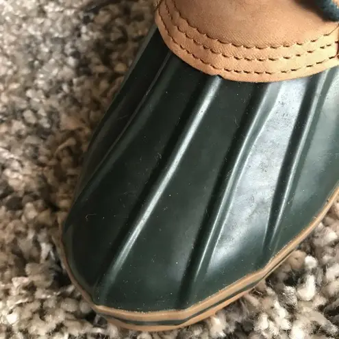 Dupont sz 6 DUCK BOOTS shoes ankle Low tan green