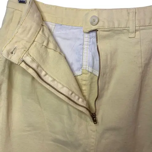 Vintage French Dressing Jeanswear Skirt Size 8 Butter Yellow Knee Length