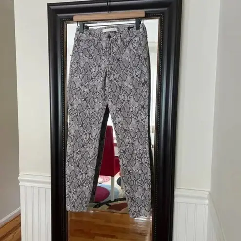 Ella Moss Skinny Pants Size 26 Gray Black Snake Print