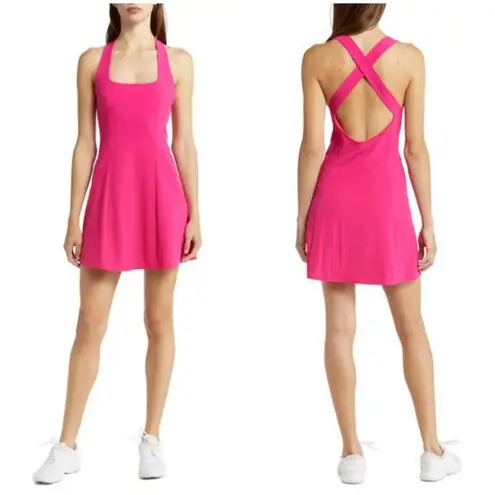 Outdoor Voices 💕💕 Cross Back Tennis Minidress ~ PItaya Pink Large L NWT