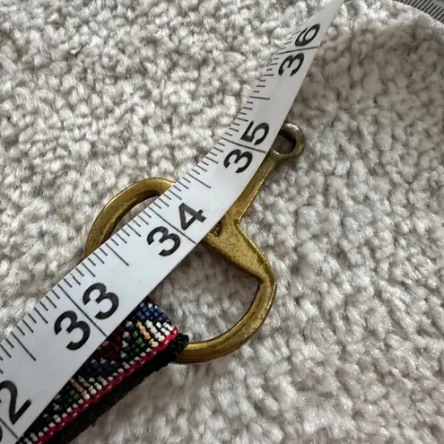 Vintage Style Embroidered Belt with Horsebit Buckle – Equestrian Chic Red