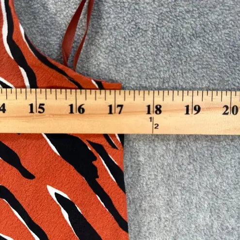 Naked Zebra  Tiger Stripe Cami Top Women's Medium Orange/Black Spaghetti Strap