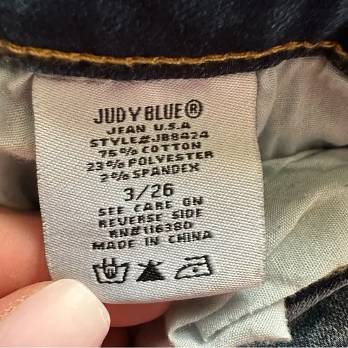 Judy Blue Stretch Distressed Skinny Jeans With Mexican Baja Exposed Fabric