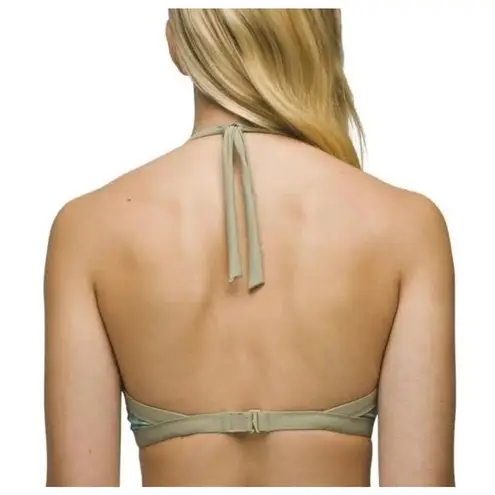 prAna New! Sunset Scene Mirage Green Blue Bikini Halter Womens Size XL