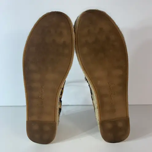 Sam Edelman Carrin Leather Leopard Calf Espadrille Platform Shoes Size 8M