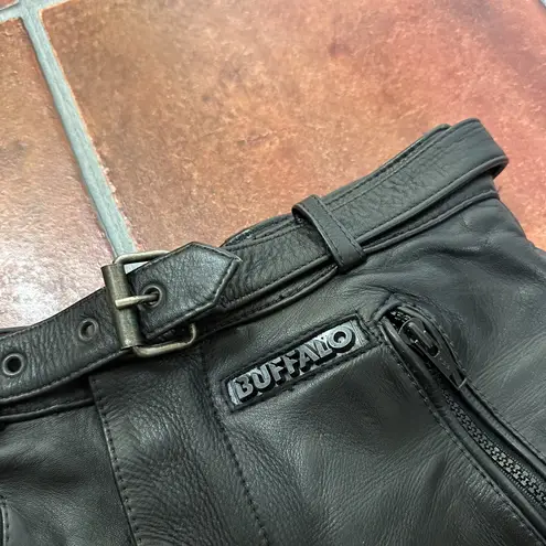 Buffalo Vintage Leather Moto Pants w/ Leather Belt