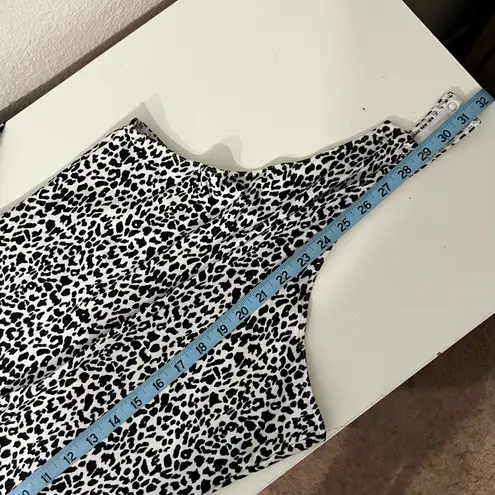 Yummy Sweater Co White/Black Animal Print Soft Cotton Bodysuit Size Large White