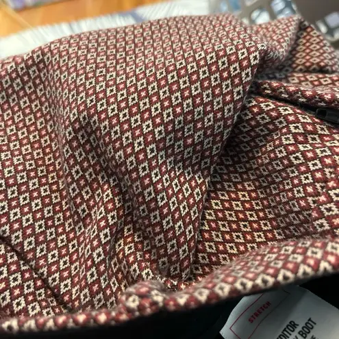 Cotton Express Express Pants Womens‎ Size 14 Regular Red Tan Diamond Barely Boot Low Rise